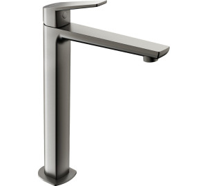 MONOMANDO DE LAVABO ALTO BRUSHED METAL KLOE